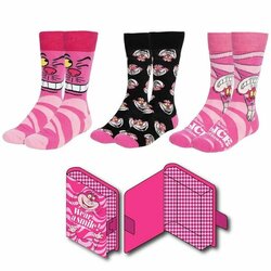 ALICE - Cheshire Cat - 3 Pairs socks Pack (Taille 36-43)