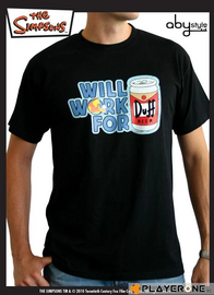SIMPSONS - T-Shirt Men black Duff (S)
