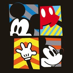 DISNEY - Canvas 40X40 '18mm' - Mickey Mouse Framed