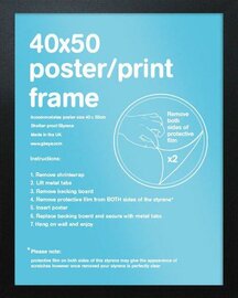 Frame Mini Poster - Eton Black - Black - 40x50cm