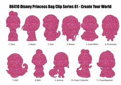 PRINCESS - Series 64 - 3D Foam Bag Clip (Display 24 Pcs)