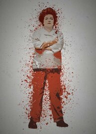 PC SPLATTER - Magnetic Metal Poster 45X32 - Red