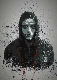 PC SPLATTER - Magnetic Metal Poster 45X32 - Fsociety