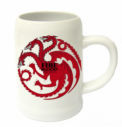 GAME OF THRONES - Beer Stein - Fire and Blood Targaryen Ceramic