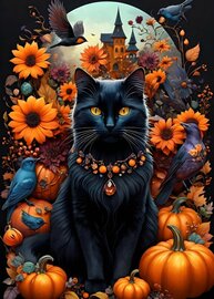 Autumn Cat - Legpuzzel -500 stukjes