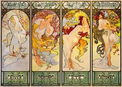 Mucha - Four Seasons 1900 - Legpuzzel -1000 stukjes