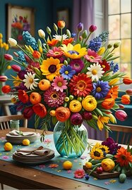 Colourful Bouquet - 1000 stukjes