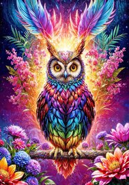 Neon Owl -legpuzzel - 3000 stukjes
