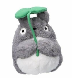 MY NEIGHBOUR TOTORO - Grey Totoro with leaf - Nakayoshi Plush