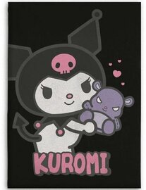 Kuromi Fleece deken Teddybear - 110 x 150 cm - Polyester