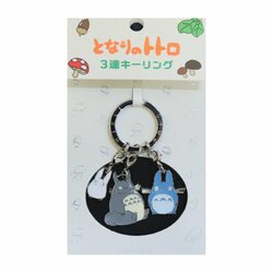 MY NEIGHBOR TOTORO - Grey, blue & white Totoro - Metal Keychain