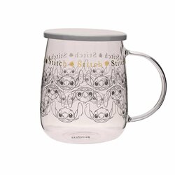 STITCH - Glass Mug with Lid 540ml