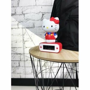 HELLO KITTY - Alarm Clock with LED Lamp - 17cm