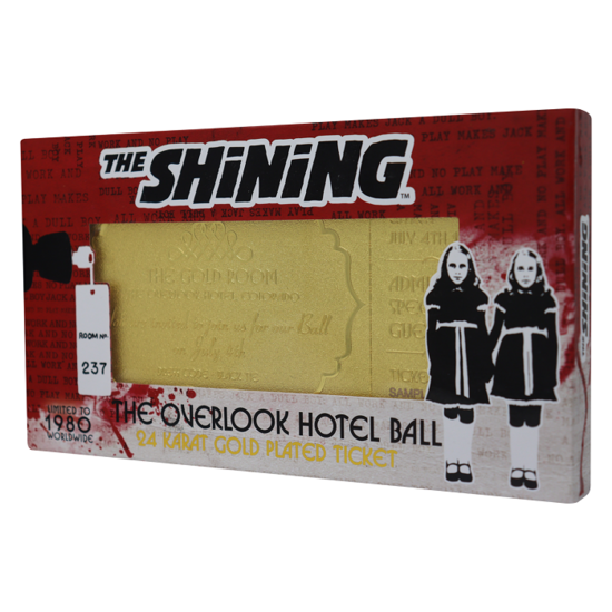 THE SHINING- The Overlook Hotel Ball -24k Gold Plated Collector Ticket